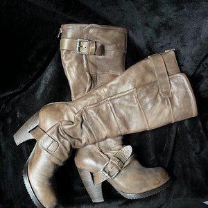 Miz Mooz Soren Knee High Brown Leather Boots